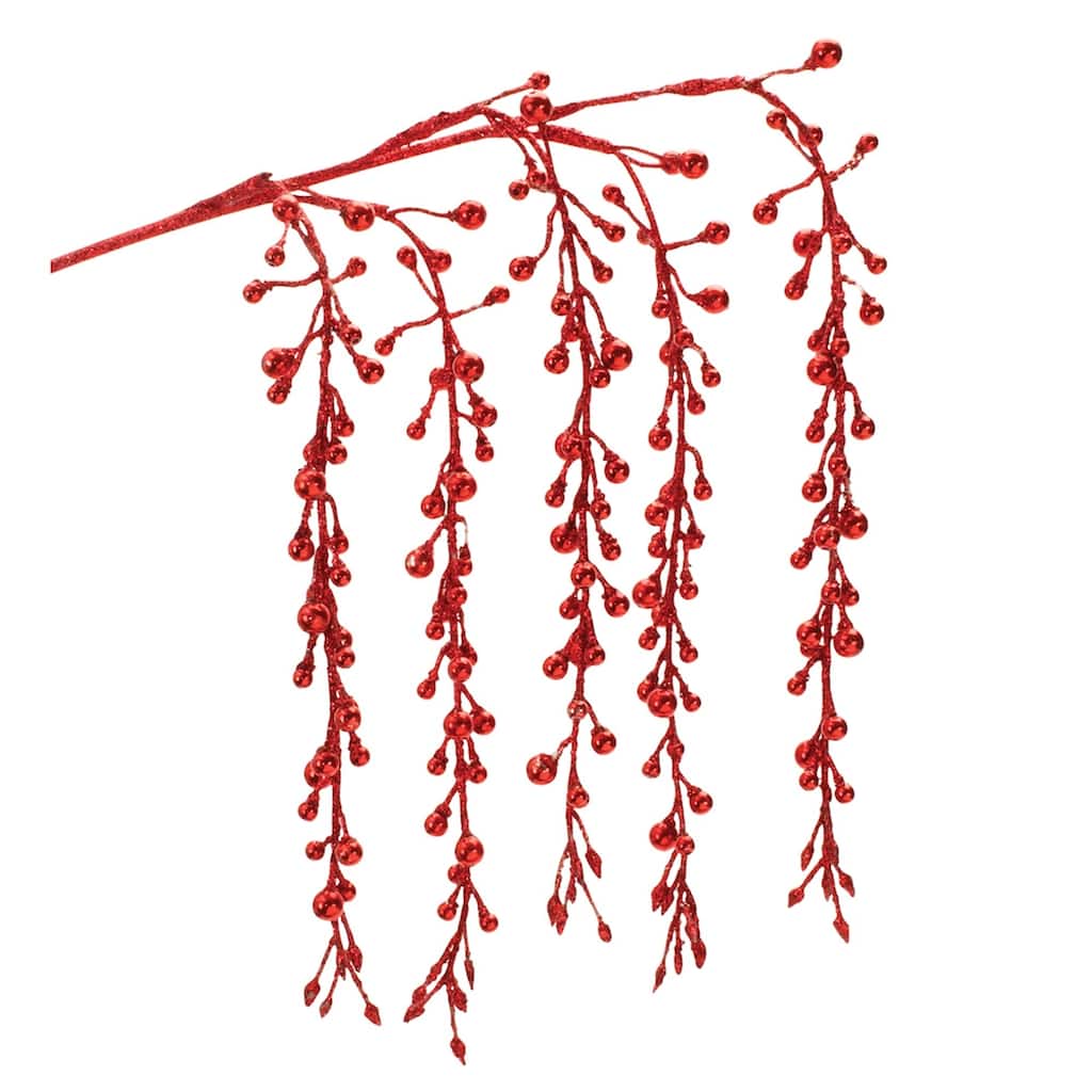 Hanging Berry Artificial Christmas Branch Spray - 26" - Set of 2