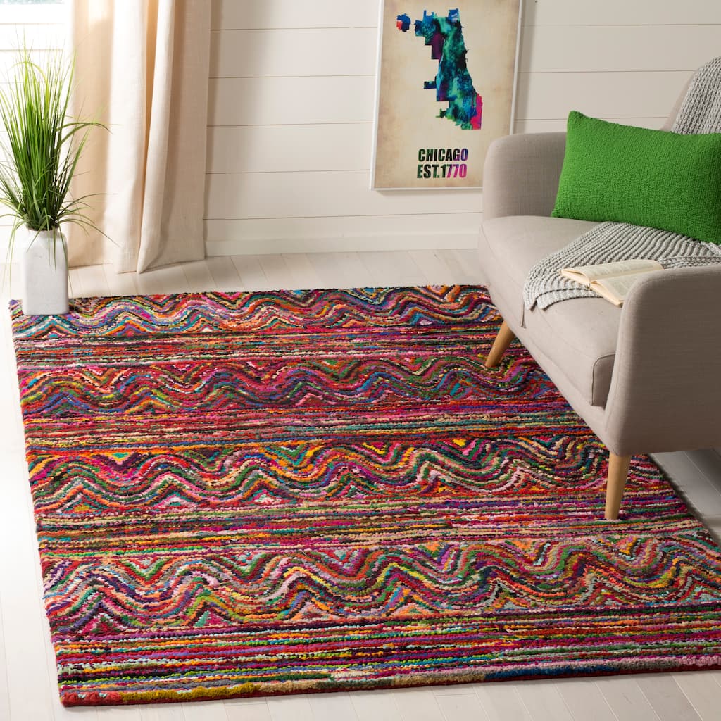 SAFAVIEH Handmade Nantucket Marulka Contemporary Cotton Rug