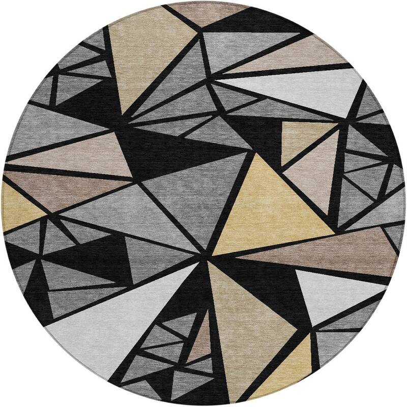 HomeRoots Geometric Transitional Rectangle Outdoor Rug