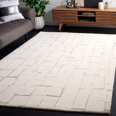 SAFAVIEH Handmade Ebony Alica Contemporary Wool Rug
