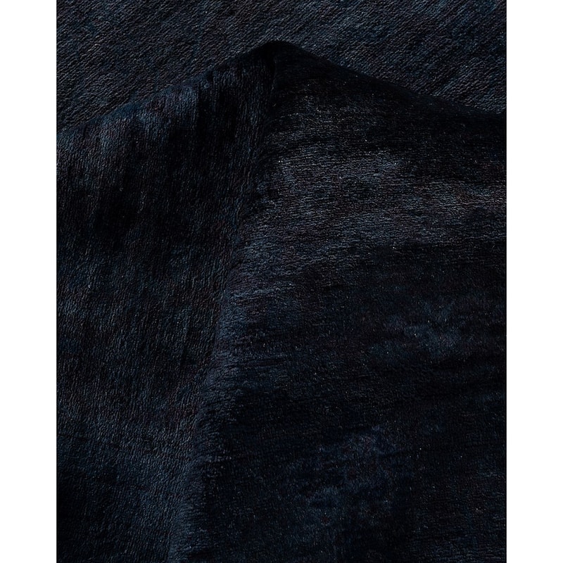 Overdyed, One-of-a-Kind Hand-Knotted Area Rug - Black - 6' 4" x 9' 1"