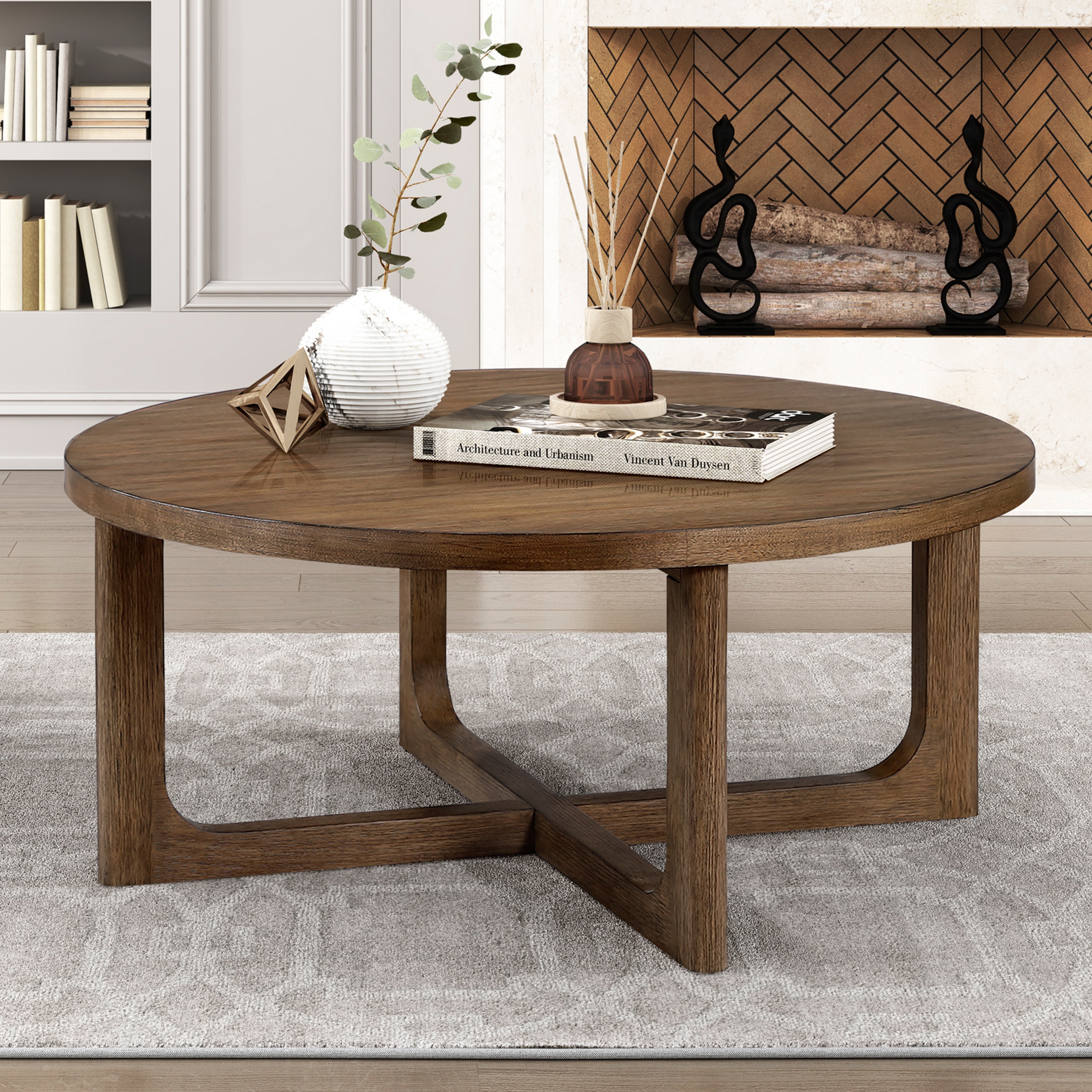 Fremont & Park Aitana Round Wood Coffee Table - On Sale - Bed Bath