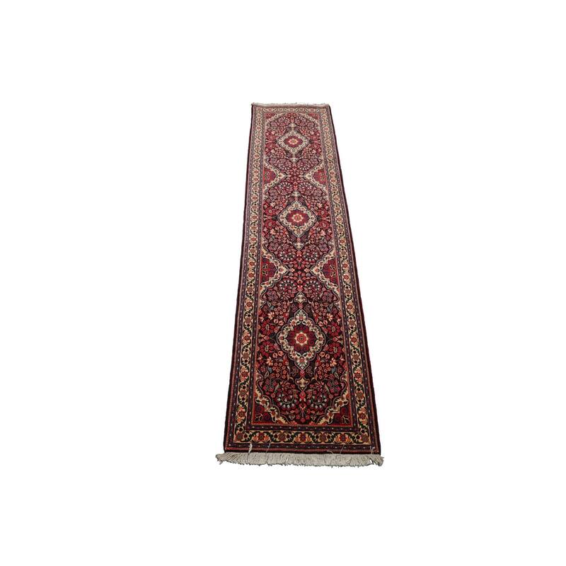 2'2''x8'11'' Runner Hand Knotted Wool Navy Jozan Sarouk 300 KPSI Rug - 2' 2'' x 8' 11''