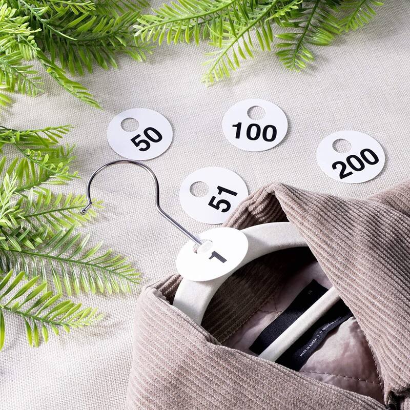 Juvale 2-Set Reusable Plastic Coat Room Check Tag, Double-Sided, Numbered 1-300 per Set