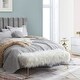preview thumbnail 9 of 22, Silver Orchid Nilsson Contemporary Modern Faux Fur Long Bench Ottoman