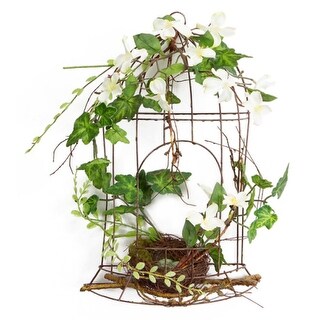 Shop 14 White Artificial Dogwood Flowers And Ivy Table Top