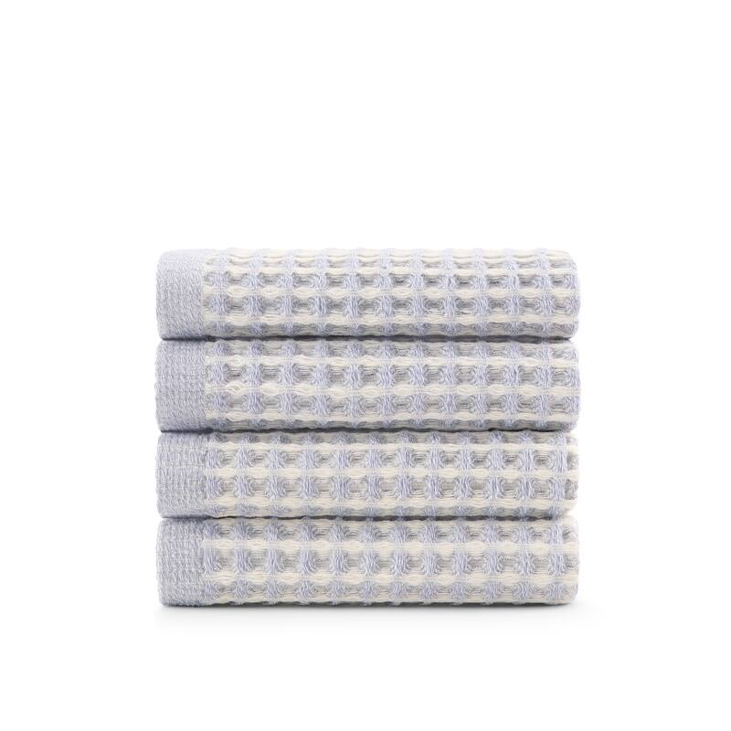 DKNY PURE Yarn Dyed Waffle 4-piece Washcloth Set