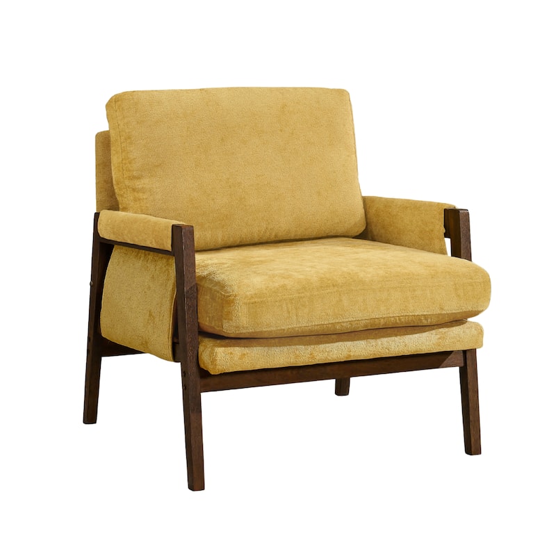 Roundhill Furniture Kelly Mid-Century Modern Velvet Accent Armchair