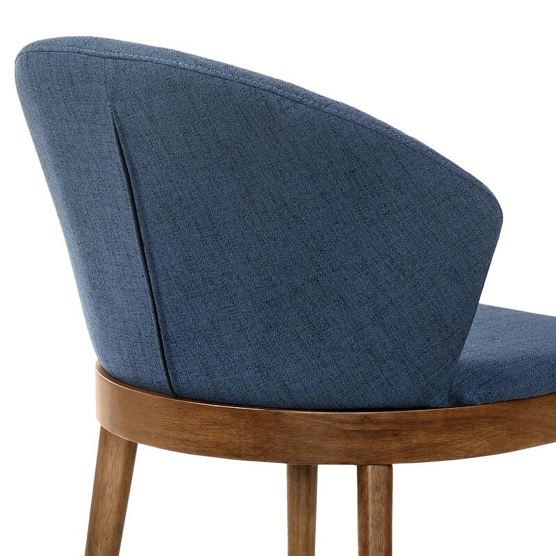 Juno Black or Walnut Wood Upholstered Dining Chairs - Set of 2