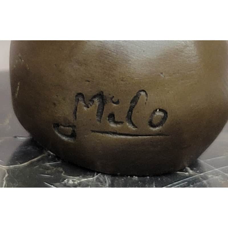 Abstract Curvy Bbw Woman Balancing On Ball Bronze Statue Sculpture Figure 11 Inches X 7 Inches