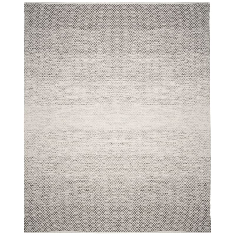 SAFAVIEH Handmade Flatweave Montauk Geert Cotton Rug - Light Grey/Ivory - 8' x 10'