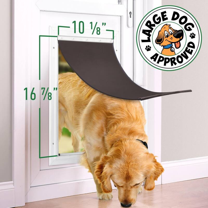 Large Replacement Dog Door Flap - Fits Petsafe Freedom PAC11-11039 - Flexible Doggy Door Flap for Small & Large Dogs - Black