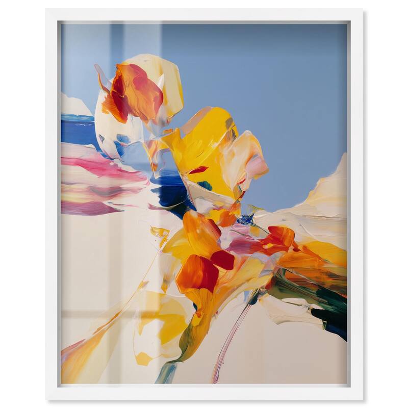 Flippant Bloom II Shadowbox by Art Remedy - White - 24" x 30"