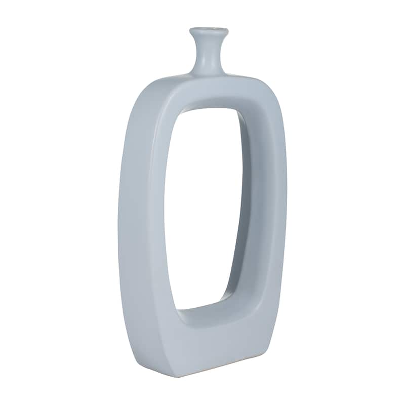 Sagebrook Home Modern Coastal Cut Out Ceramic Bud Vase