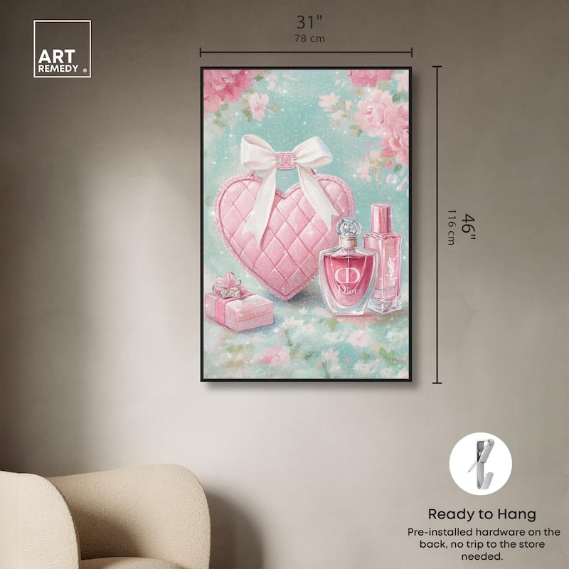 Little Heart Shaped Purse Canvas by Art Remedy