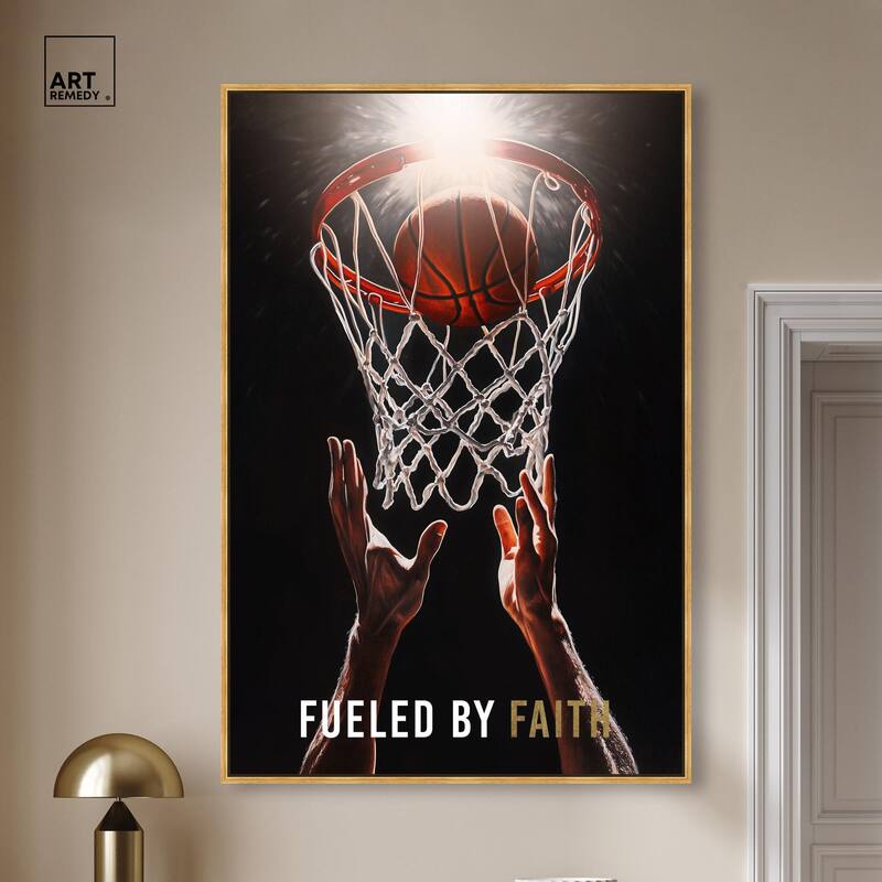 Fueled by Faith Basketball Canvas by Art Remedy