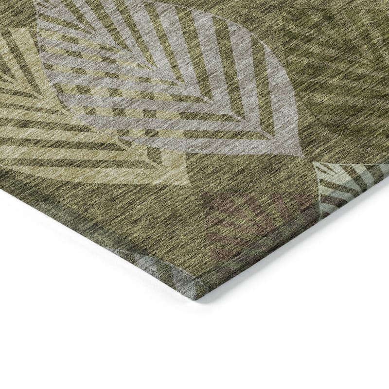 HomeRoots Floral Transitional Rectangle Outdoor Rug