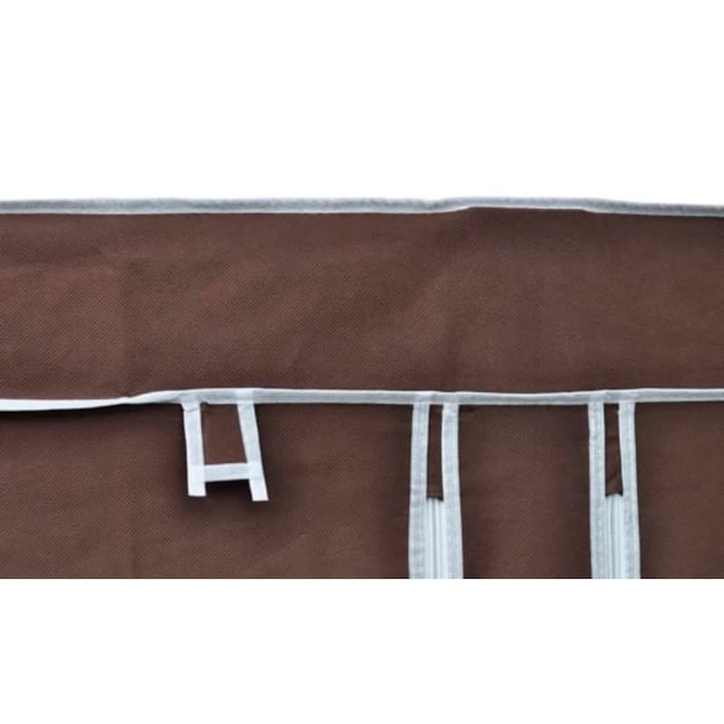 vidaXL Fabric Wardrobe Brown - 43" x 18" x 69"
