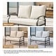 preview thumbnail 12 of 31, Outdoor Patio Metal 74" W Sofa/ 50" W Loveseat with Cushions