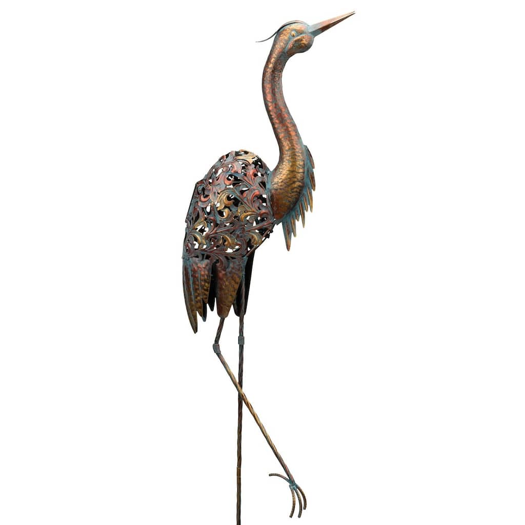 Solar Bird Stake - Heron - 11.5"x4.5"x46"