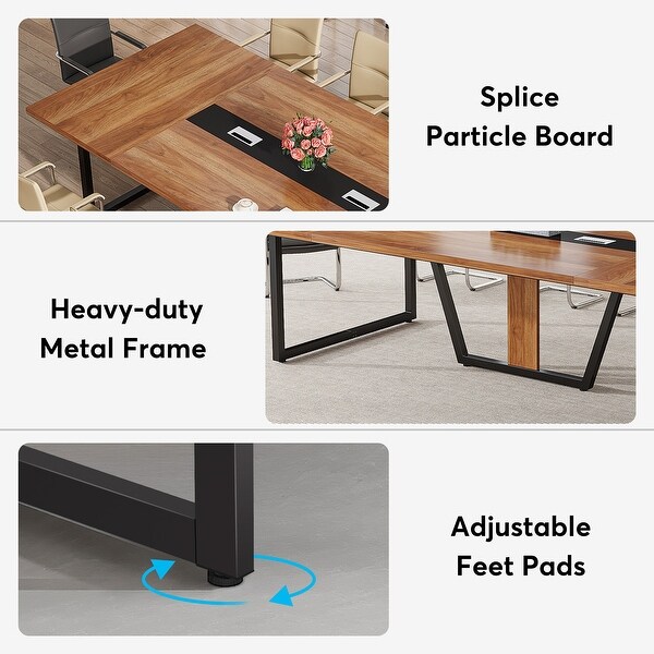 8FT Conference Table 94.49 L Large Meeting Table for 10 People On Sale Bed Bath Beyond 38951174