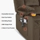 preview thumbnail 42 of 58, MCombo Power Reclining Loveseat Sofa with Heat and Massage, Fabric PR648