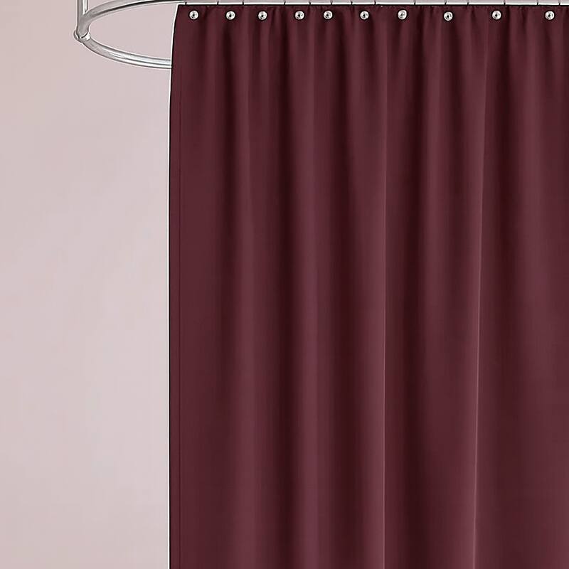 70" x 72" - Burgundy PEVA Shower Curtain Liner Waterproof
