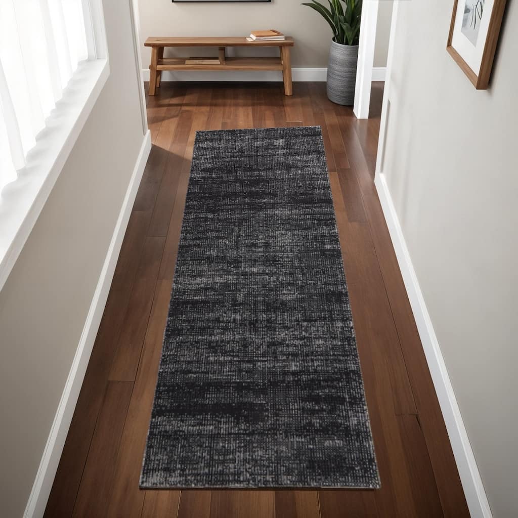 HomeRoots Solid Color Casual Runner Area Rug - 87.00 in. x 30.00 in. x 0.47 in.