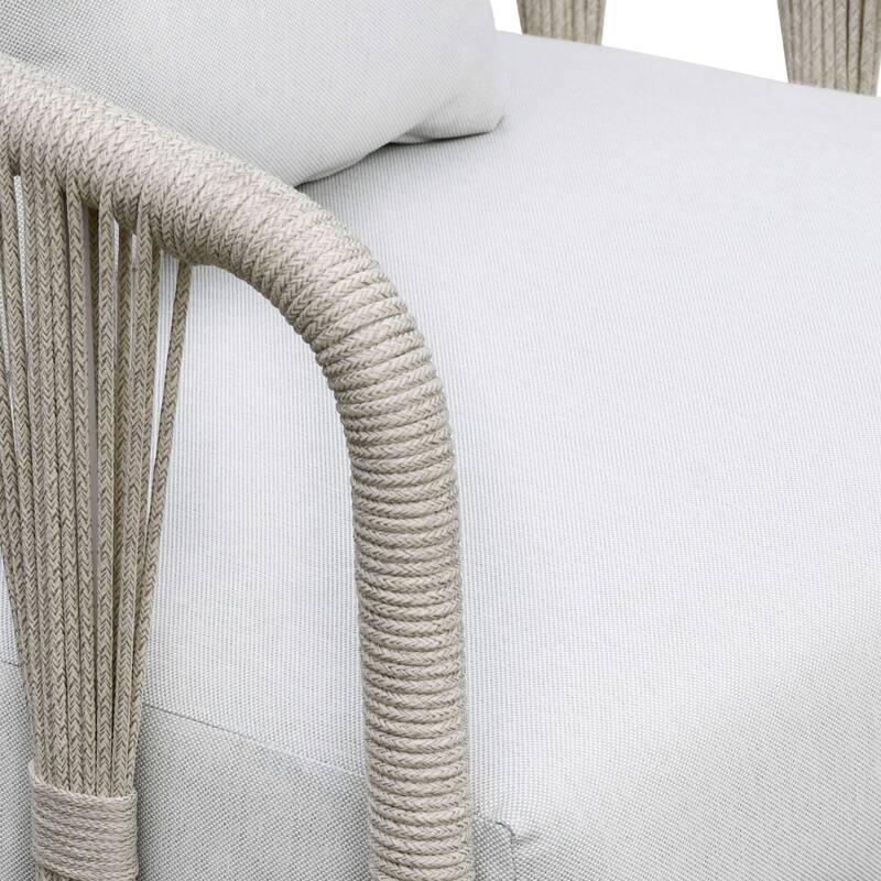 Alexa Outdoor 79" Patio Sofa, White