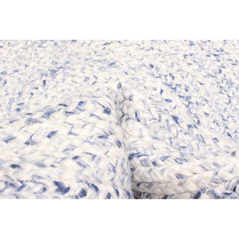 ECARPETGALLERY Braid weave Sienna Ivory Wool Rug - 3'5 x 3'5