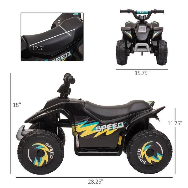 6V Kids ATV 4-Wheeler Ride on Car - Black