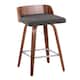 Option Charcoal Fabric/Walnut Wood/Chrome Metal