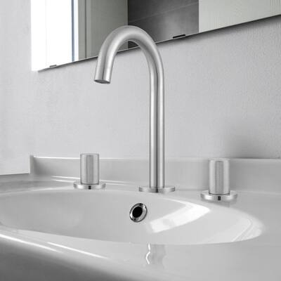 Ancona Industria Series Widespread Bathroom Faucet in Brushed Nickel