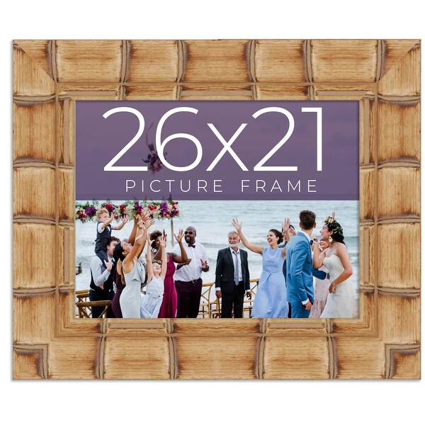 26x21 Brown Picture Frame - Wood Picture Frame Complete with UV