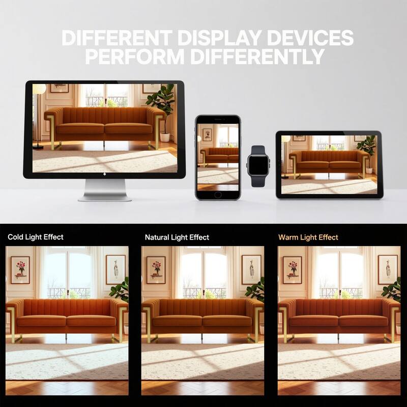 Velvet Sofa Couch for Living Room, Modern Loveseat Couch with Gold Accents, Apartment Chesterfield Sofa