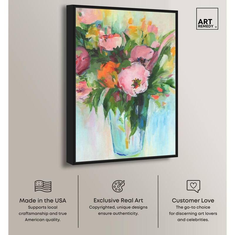 Charming Bouquet Canvas by Art Remedy