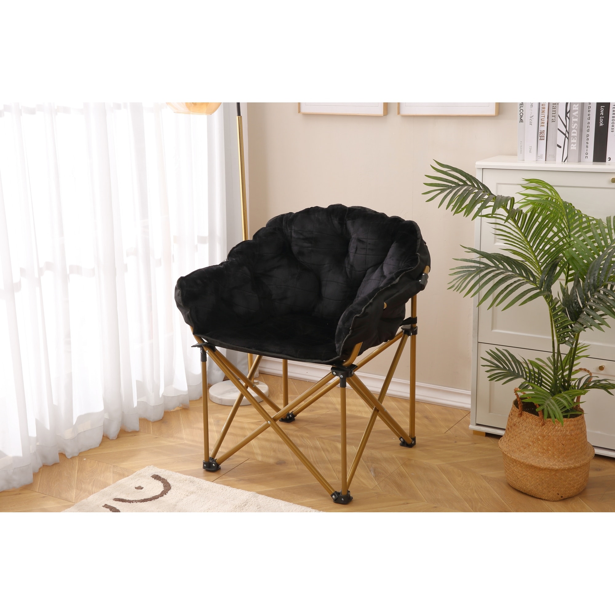 Foldable hotsell fuzzy chair