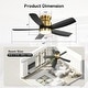 preview thumbnail 5 of 27, Sofucor 42'' Gold Flush Mount Ceiling Fan Lights Kit with Remote Quiet Reversible DC - 42