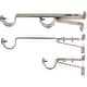 preview thumbnail 14 of 13, Long Double Drapery Curtain Window Rod Bracket Holder, Up to 1.25" Rod Brushed Steel