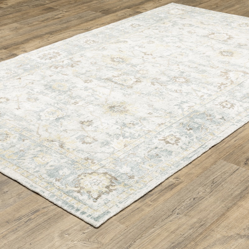 Style Haven Willett Oriental Ivory/ Blue Area Rug