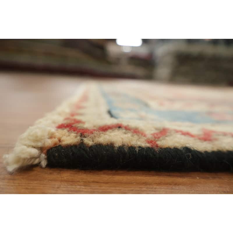 Hand Knotted Oriental 100% Wool Carpet Traditional Tribal Greys & Charcoal Meshkin Runner Rug - 10' 1'' X 3' 4''