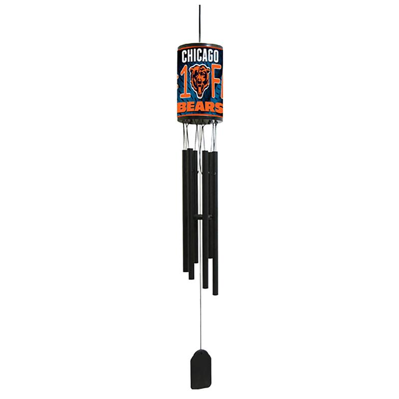 NFL Wind Chime, #1 Fan with Team Logo, Chicago Bears