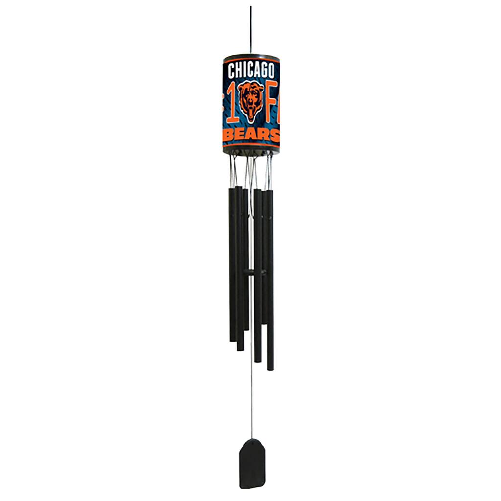 NFL Wind Chime, #1 Fan with Team Logo, Chicago Bears
