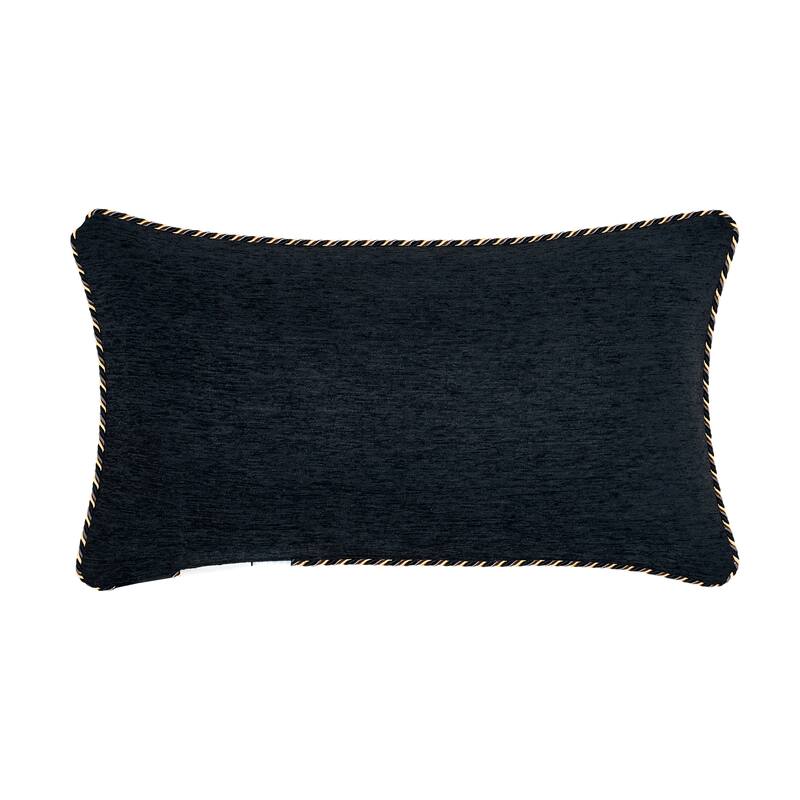 J. Queen New York Savoy Boudoir Decorative Throw Pillow - Accent - Polyester - Pewter