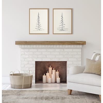 Kate and Laurel Sylvie Trees Canvas Set by The Creative Bunch Studio