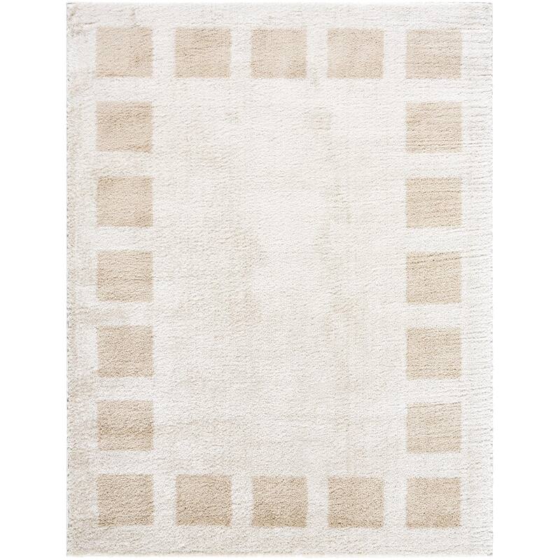 Livabliss Fossay Shag Modern & Contemporary Checkered Washable Area Rug