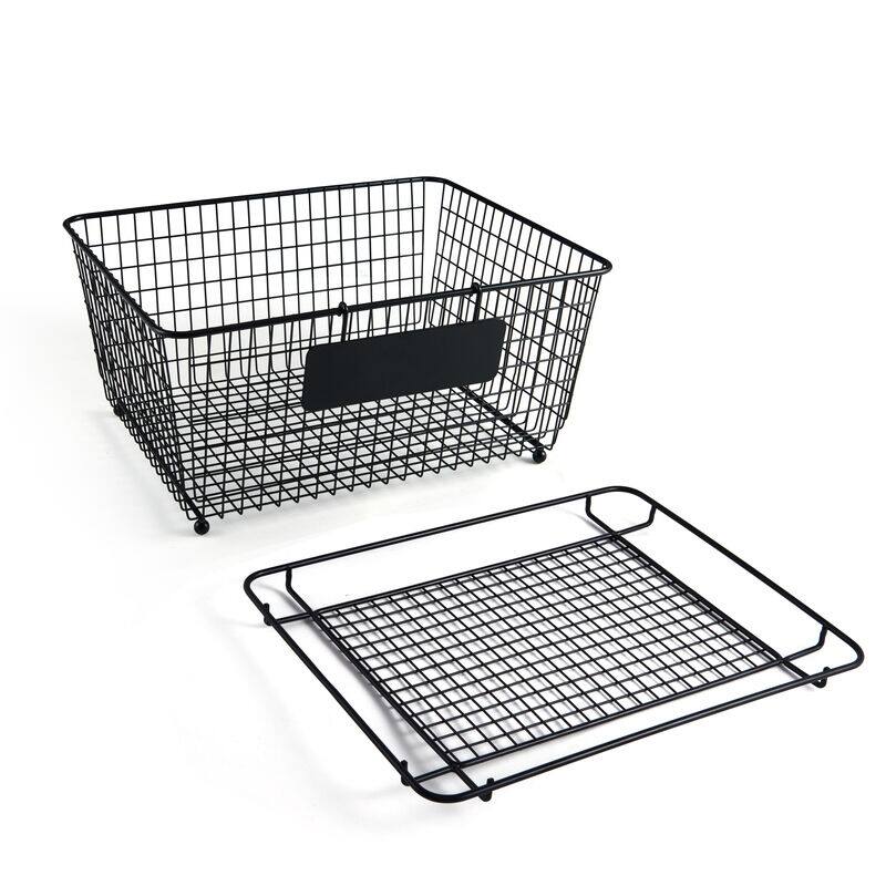 Gourmet Basics by Mikasa Stackable Metal Storage Basket - 13.5" x 10.5"
