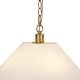 preview thumbnail 11 of 11, Mid-Century Candle Fabric Round Tapered Cone Cage Chandelier 20in