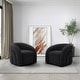 preview thumbnail 2 of 45, Upholstered Swivel Barrel Accent Chair Set of 2