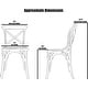 preview thumbnail 3 of 6, Set of 2 Wood Antique Farmhouse Cross Back Dining Chairs Rattan With X Back Dark Bedroom Restaurants Hotel